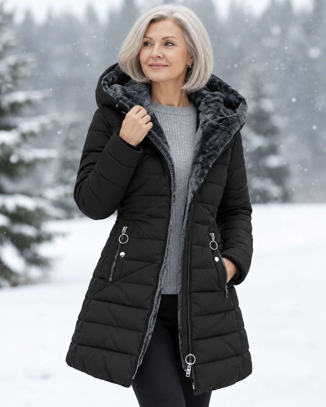 Marga™ | Warm Quilted Hooded Winter Coat