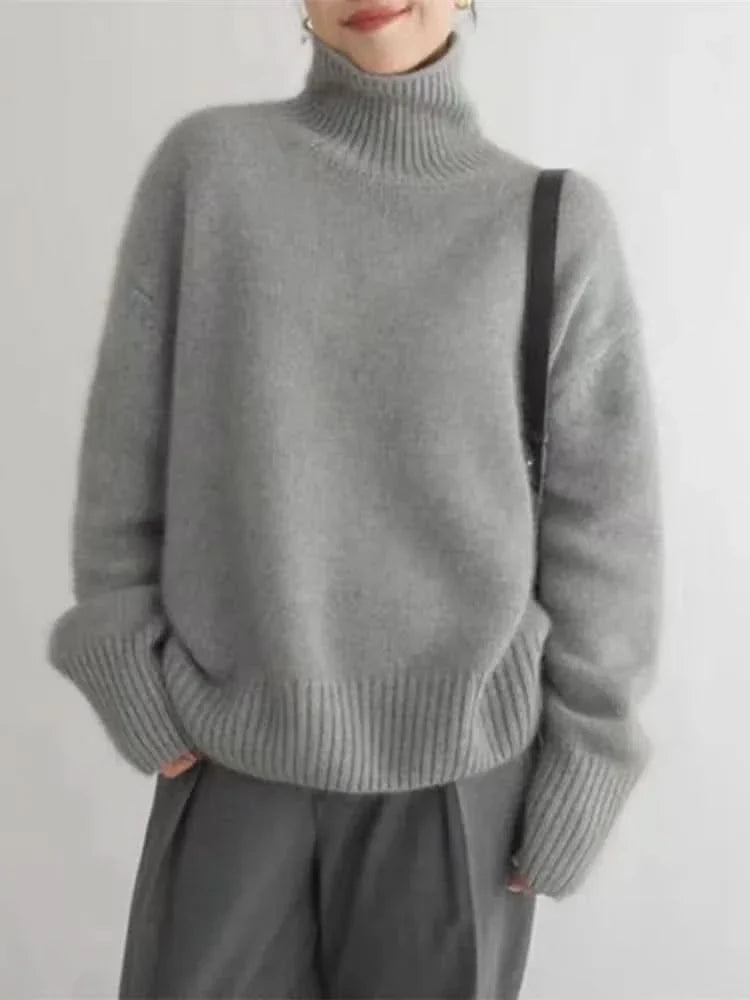 ISABELLA CASHMERE HIGH-NECK SWEATER