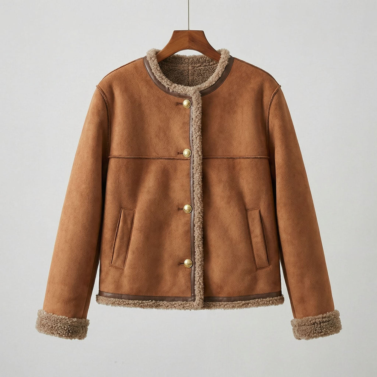 RUBY COSY SHEARLING-LINED JACKET