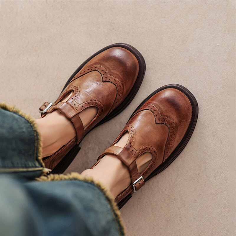 TALVANNA | ELEGANT EVERYDAY LEATHER MARY JANES