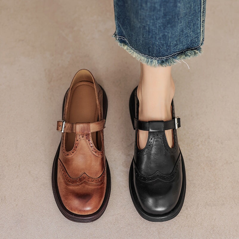 TALVANNA | ELEGANT EVERYDAY LEATHER MARY JANES