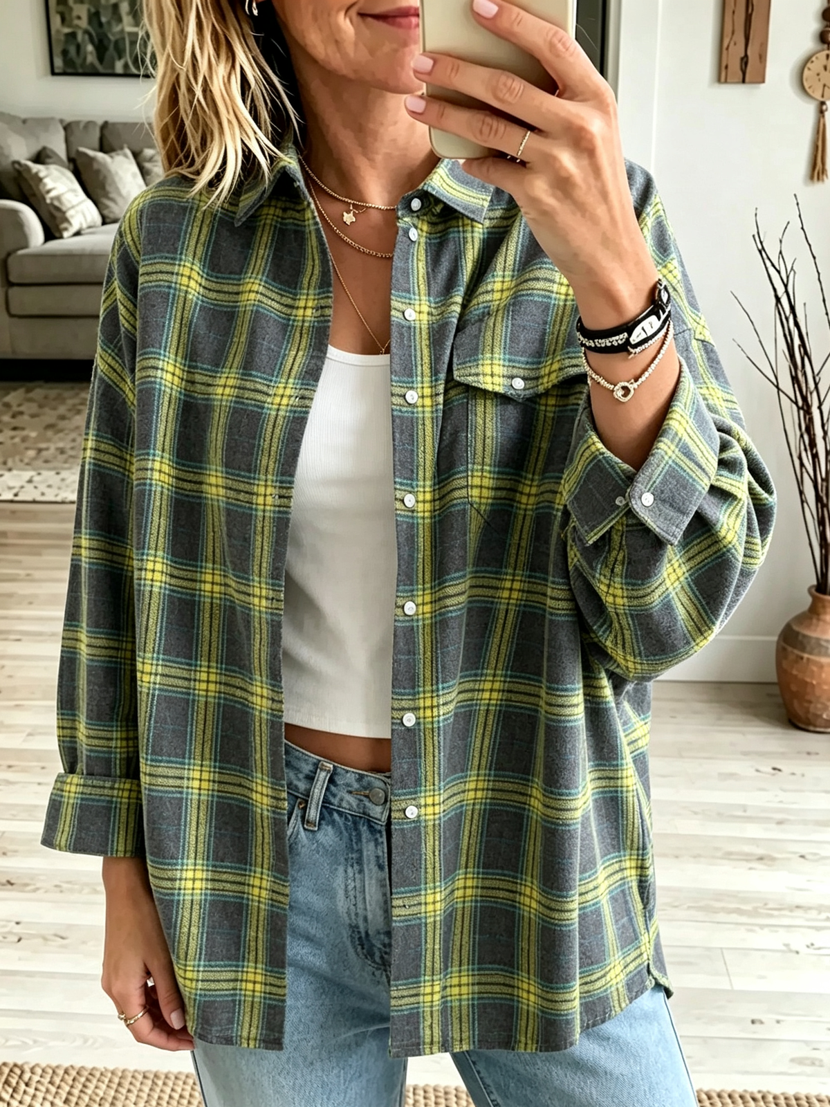 Rose-Marie | Soft Plaid Flannel Shirt
