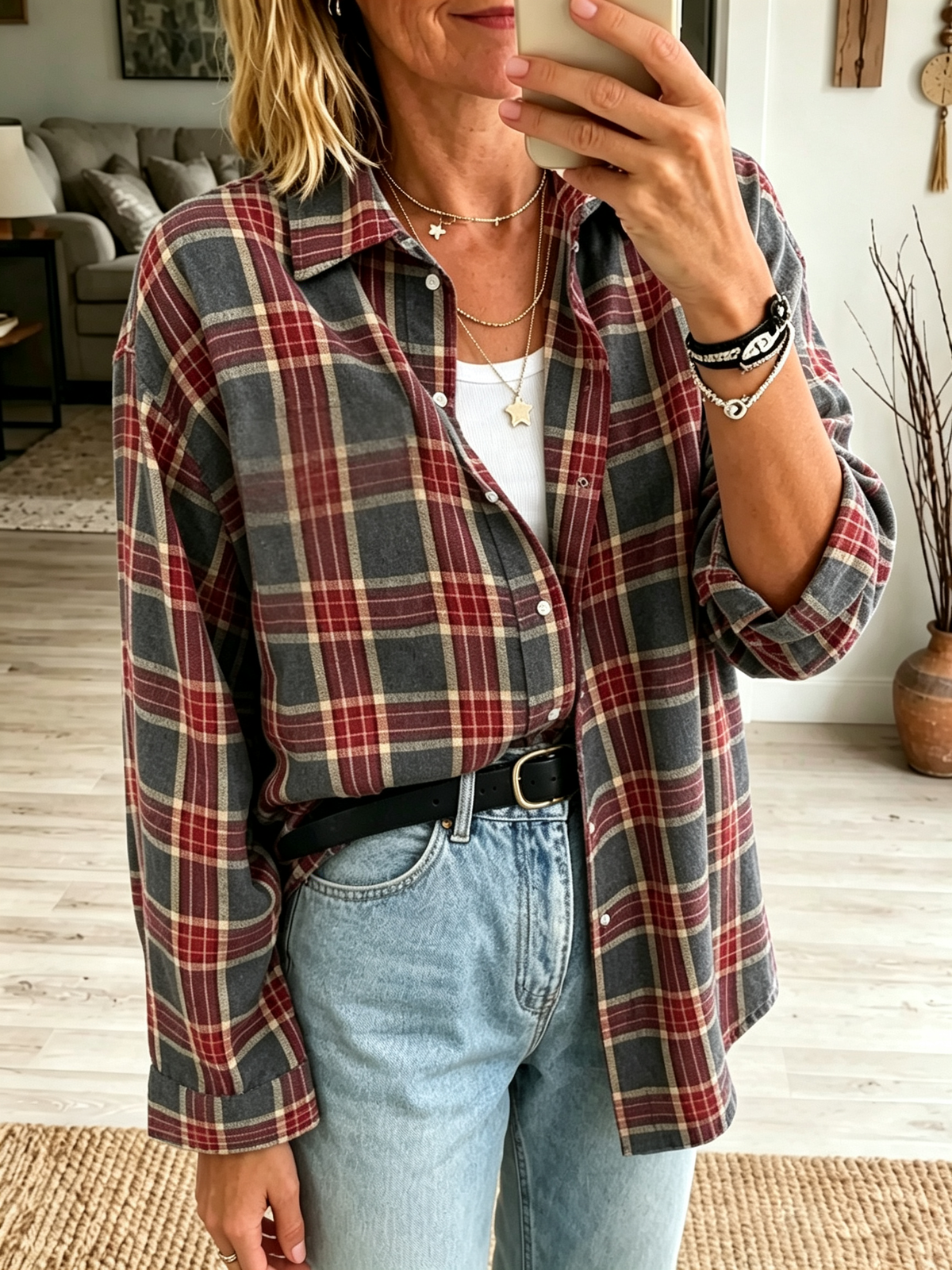 Rose-Marie | Soft Plaid Flannel Shirt