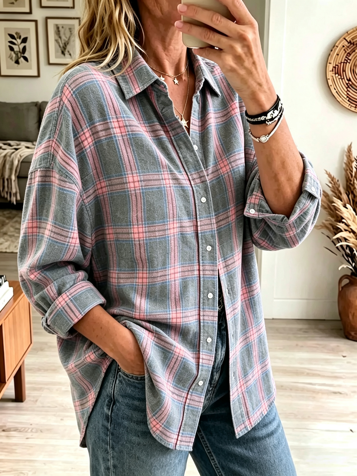 Rose-Marie | Soft Plaid Flannel Shirt