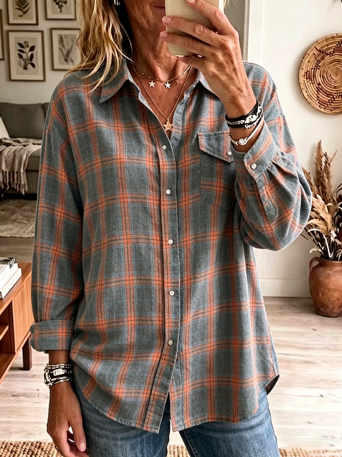 Rose-Marie | Soft Plaid Flannel Shirt