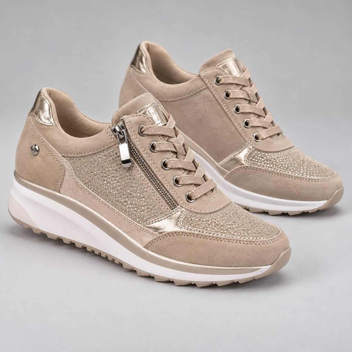 Ricarda™ | Comfortable Side-Zip Sneakers