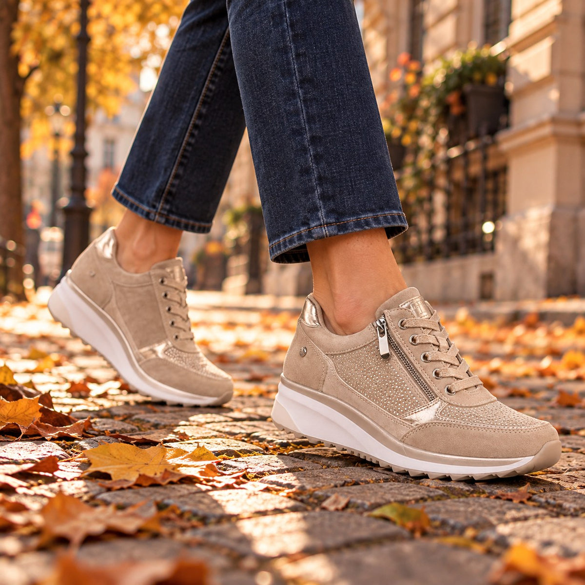 Ricarda™ | Comfortable Side-Zip Sneakers