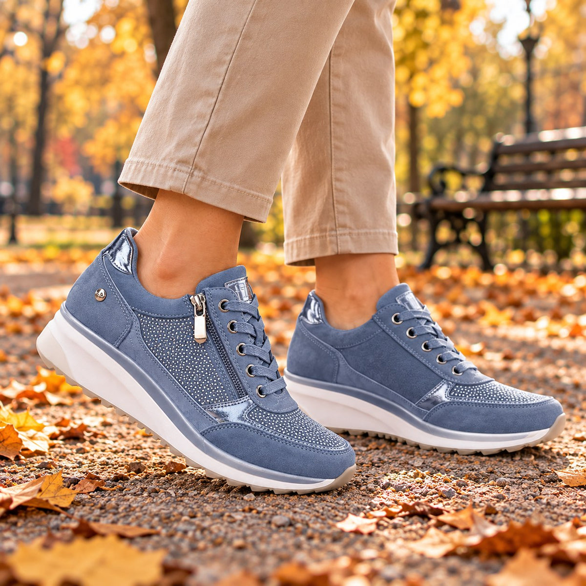 Ricarda™ | Comfortable Side-Zip Sneakers