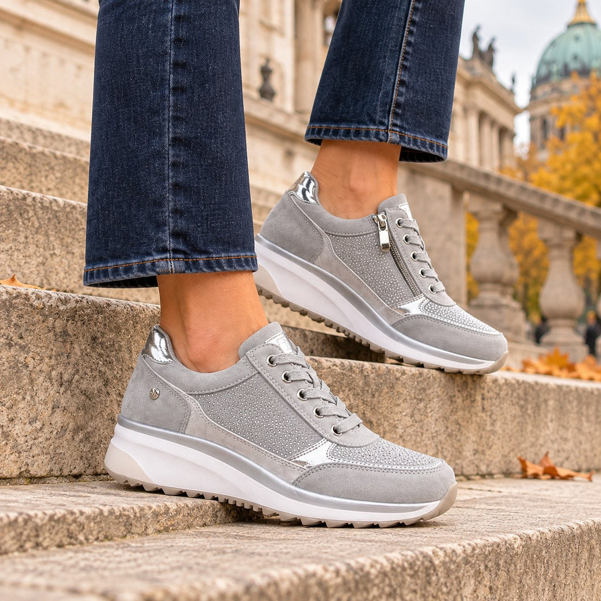 Ricarda™ | Comfortable Side-Zip Sneakers
