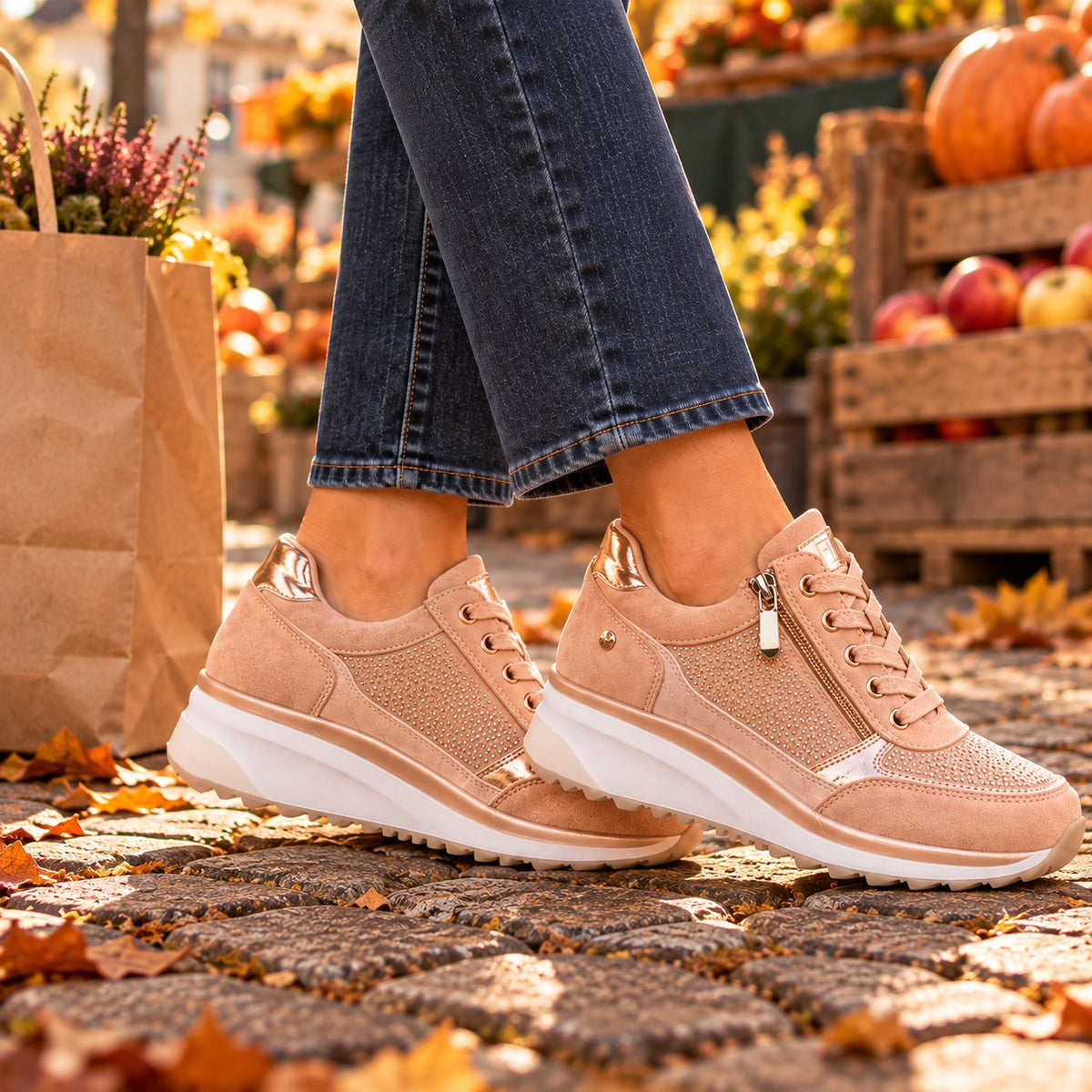 Ricarda™ | Comfortable Side-Zip Sneakers