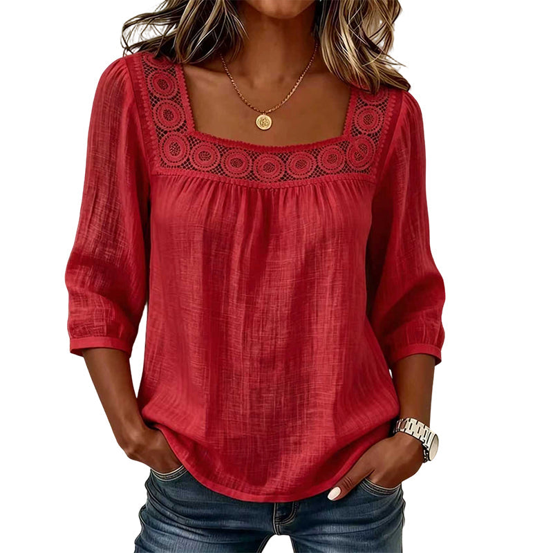 Maddy | Blouse with Square Neckline