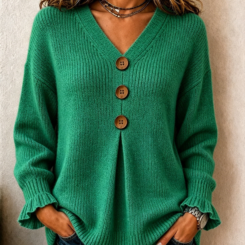 Ava | Knitted V-Neck Jumper