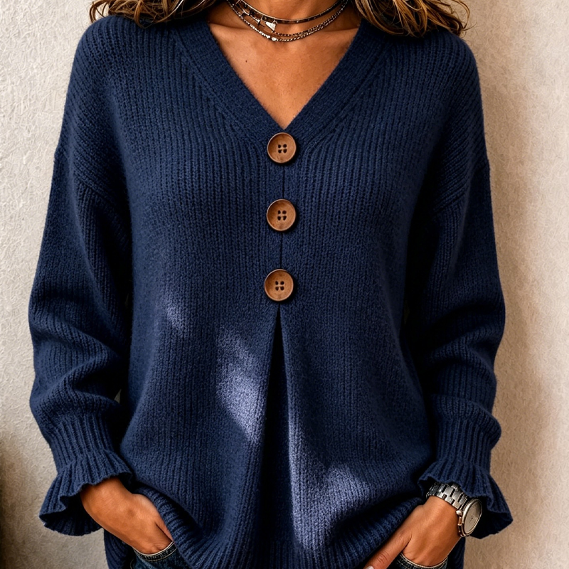 Ava | Knitted V-Neck Jumper